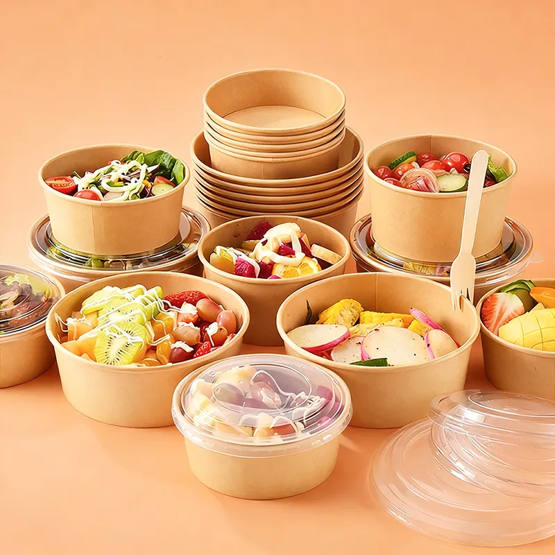 Bát giấy salad giấy kraft 1000ml