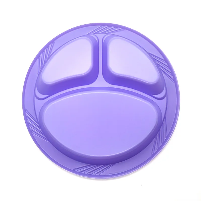 Đĩa nhựa tròn dùng một lần 10 inch 3 ngăn