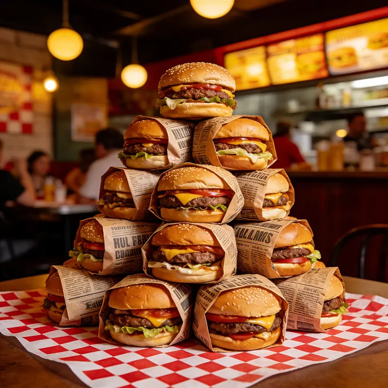 Giấy làm bánh hamburger 38 * 28cm