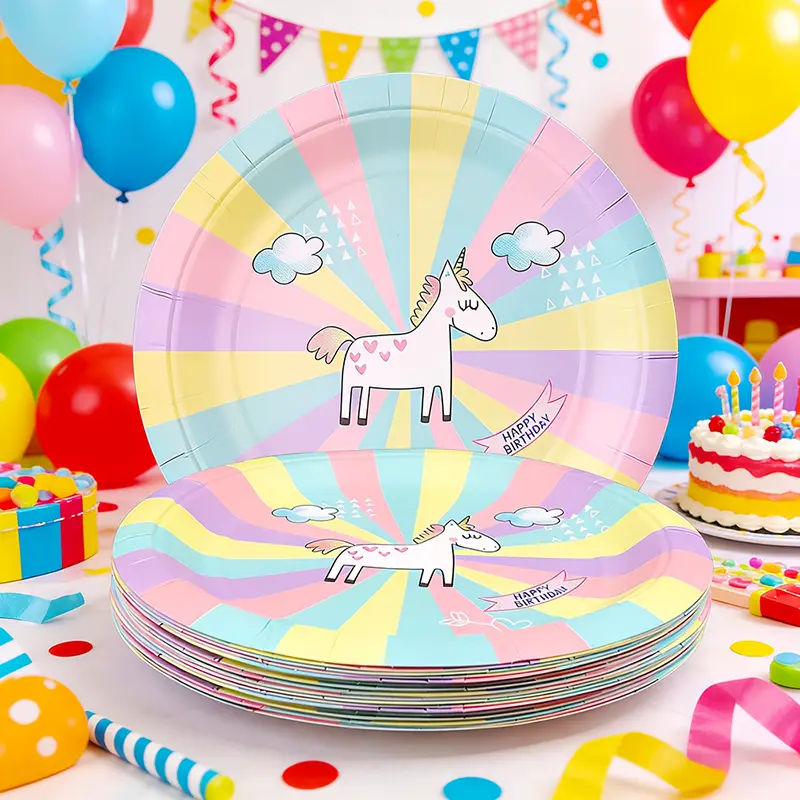 Đĩa giấy tròn dùng một lần 7 inch