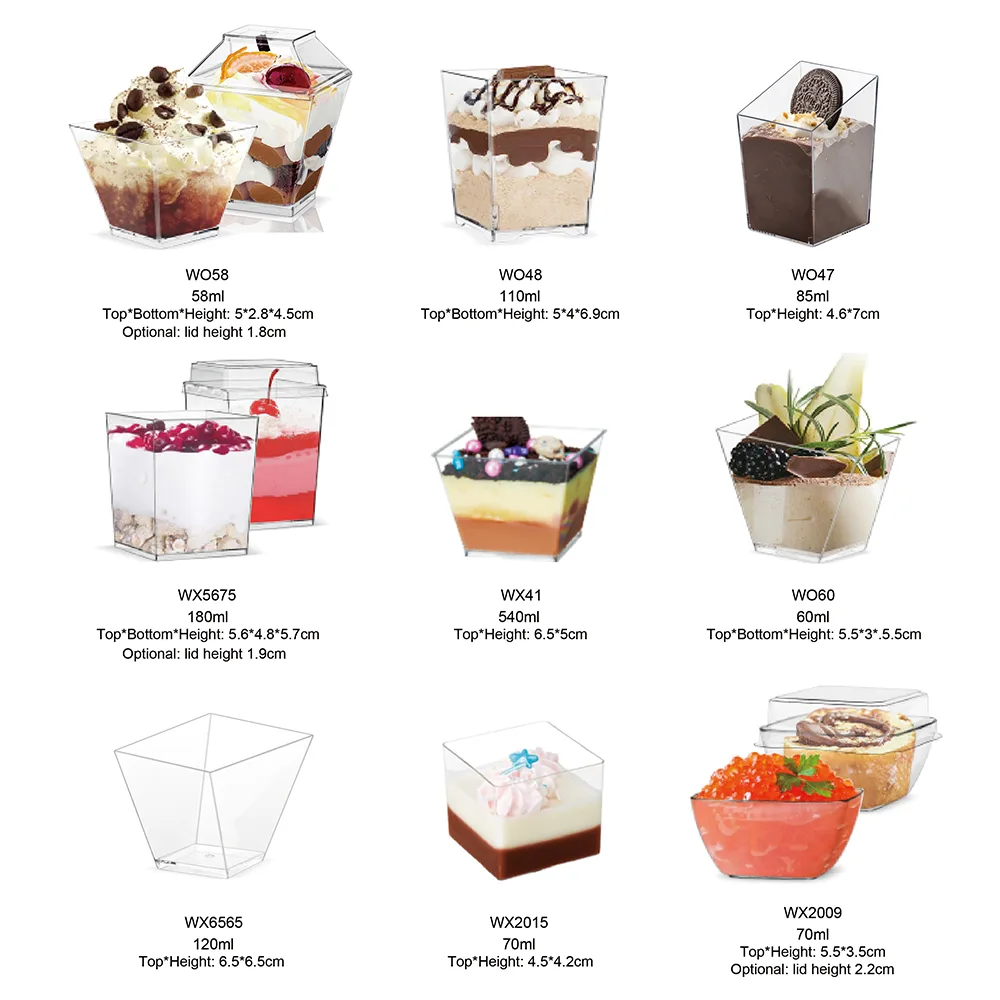 Special-shaped Dessert Plastic Cups